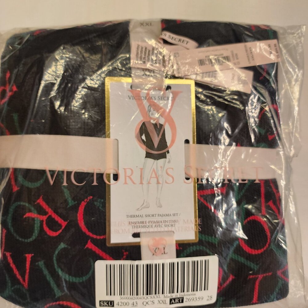 Victoria's Secret Thermal Lounge Shorts Pajama Sleepwear Set - XXL